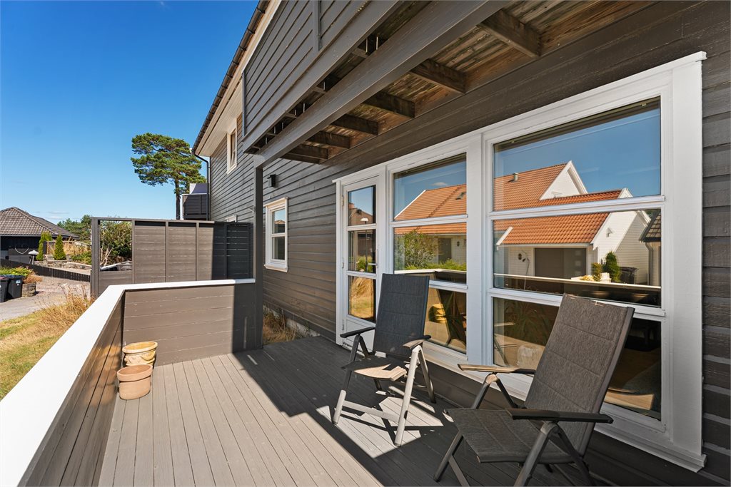 Terrassen er en naturlig forlengelse av stuen