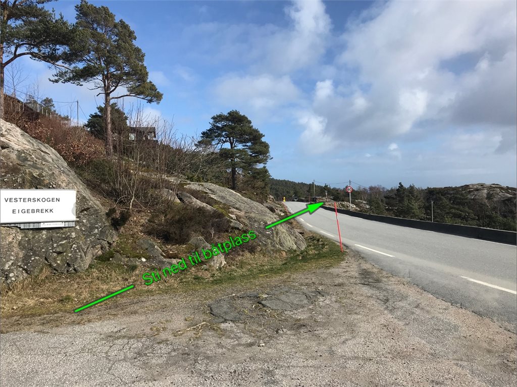 Enkel veibeskrivelse til nærliggende båtplass