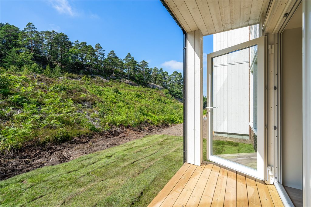 Terrasse (bilde fra tidligere bygget prosjekt for vise hvordan det blir)