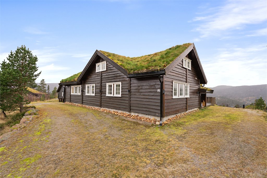 Mange parkeringsmuligheter på rundt hytten