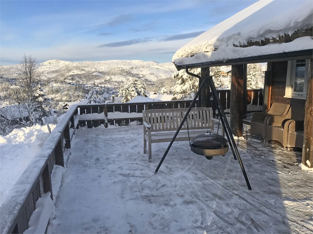 Høyt luftig og med bålpanna klar