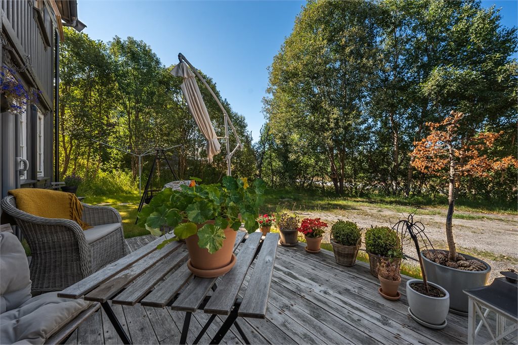Gode utearealer med grøntarealer og naturlige omgivelser rett utenfor døren