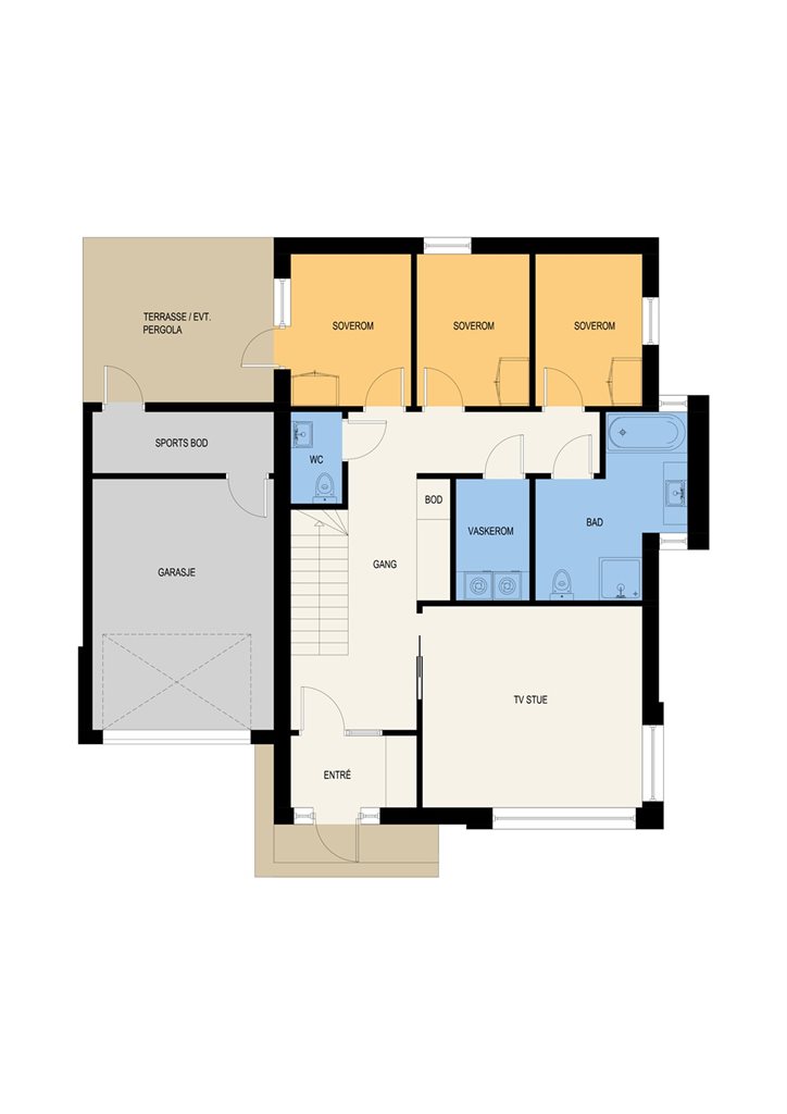 Plantegning 1. etasje