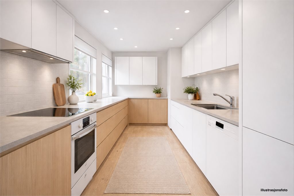 illustrasjonsfoto kjøkken. Her vises mulig ombygging/modernisering 