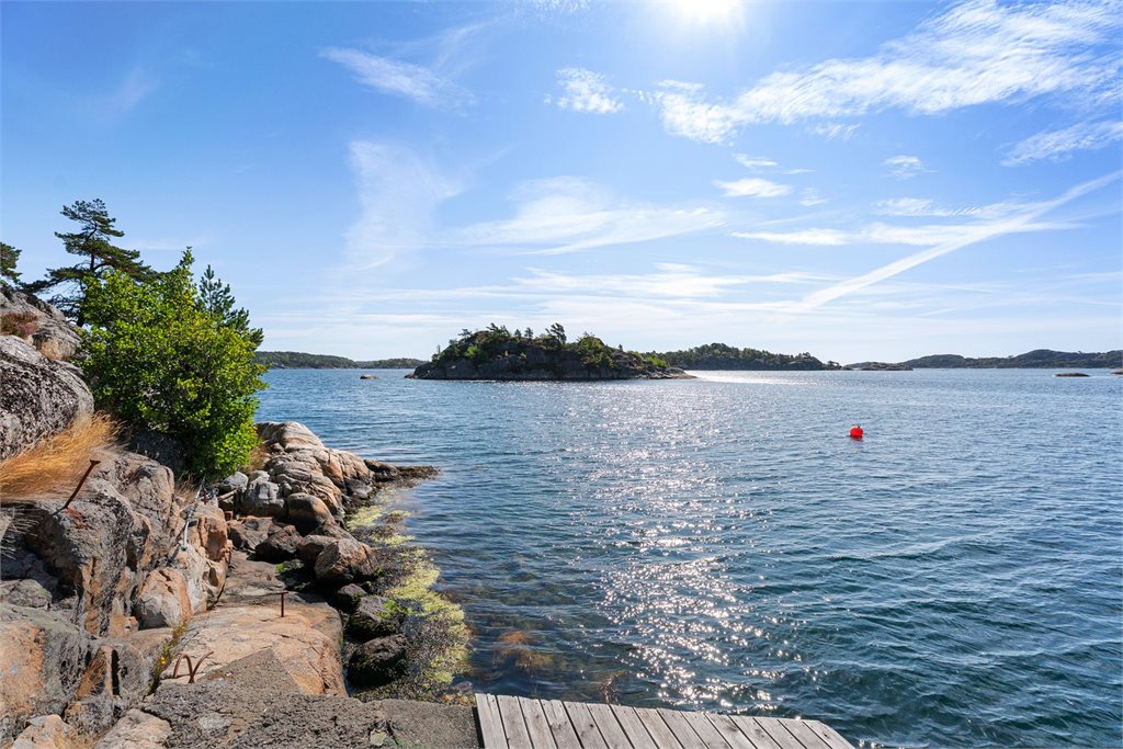 Båtfeste en liten gåtur unna hytta.