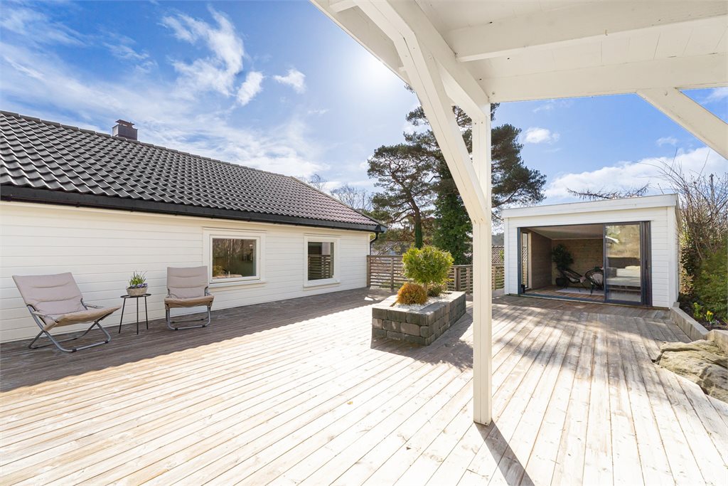 Her har du sol fra tidlig morgen, til sen kveld.