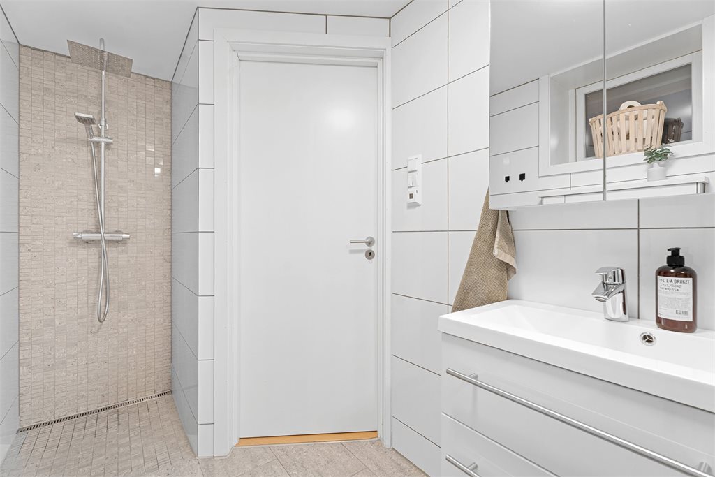 Moderne dusjhjørne.