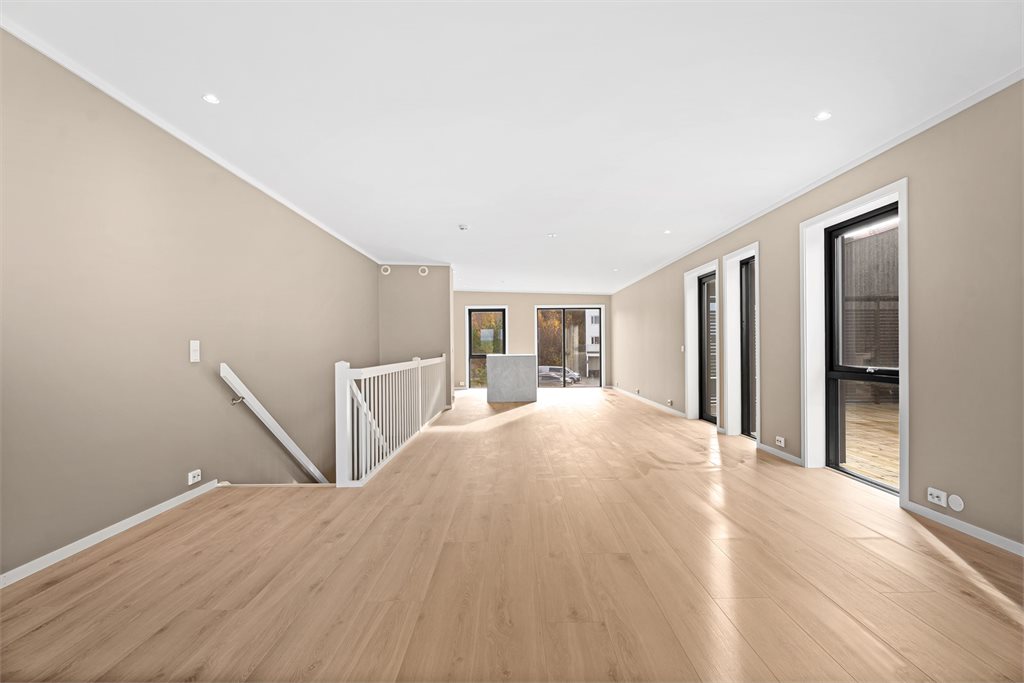 Stue, spisestue og kjøkken