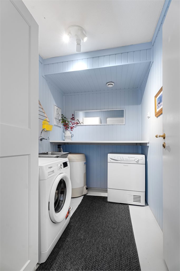 Separat vaskerom - meget praktisk.