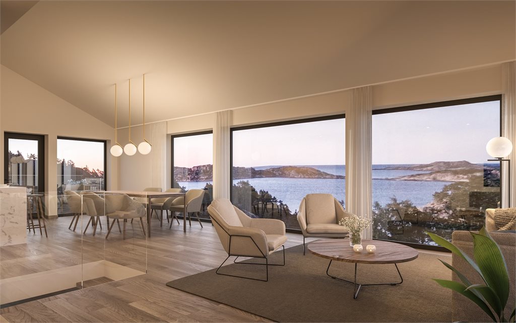 Illustrasjon fra foreslått bebyggelse på en av tomtene 