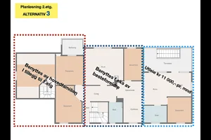Planløsning 2.etg. alternativ 3