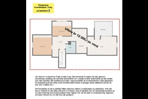 Planløsning hovedleilighet 3.etg. alternativ 2