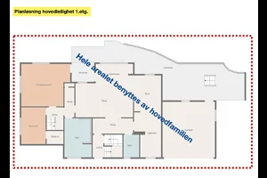 Planløsning hovedboligen