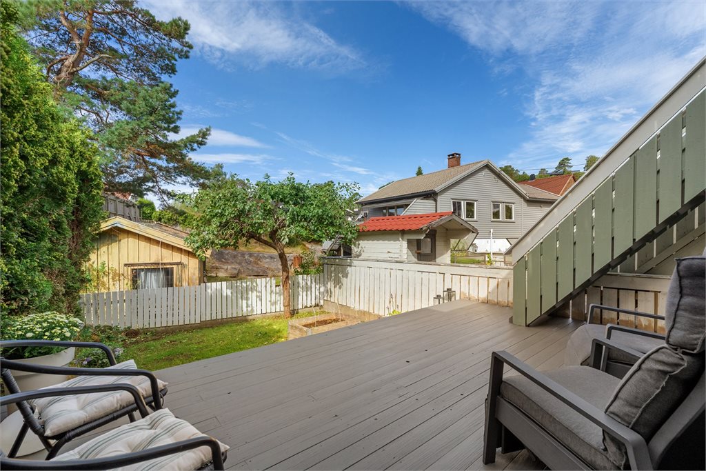 Terrasse og hage