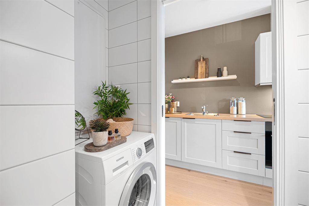 Det er opplegg for vaskemaskin.