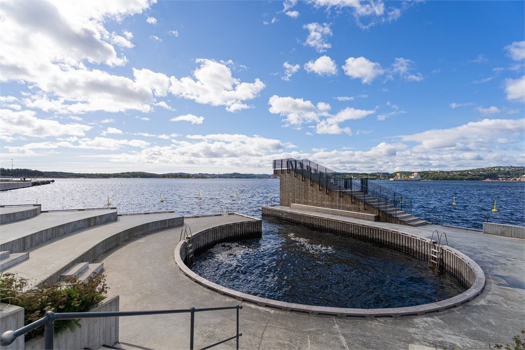 Flott og populært sjøbad 