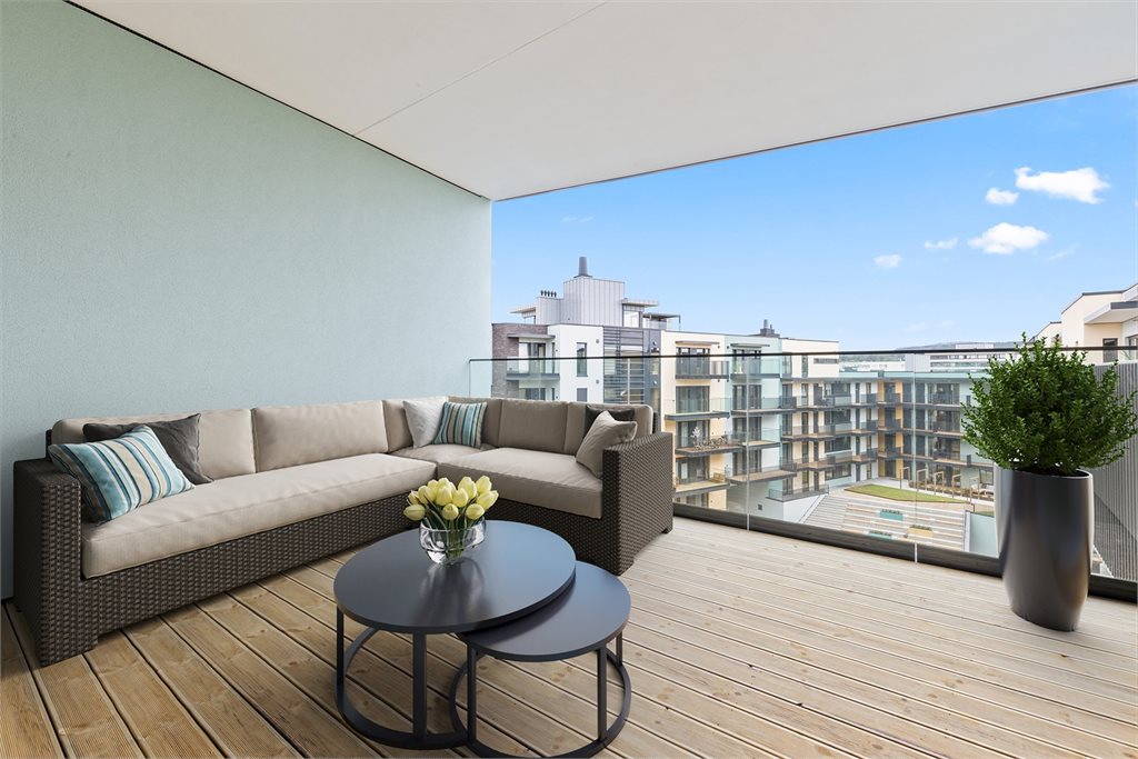 Stor solrik balkong!